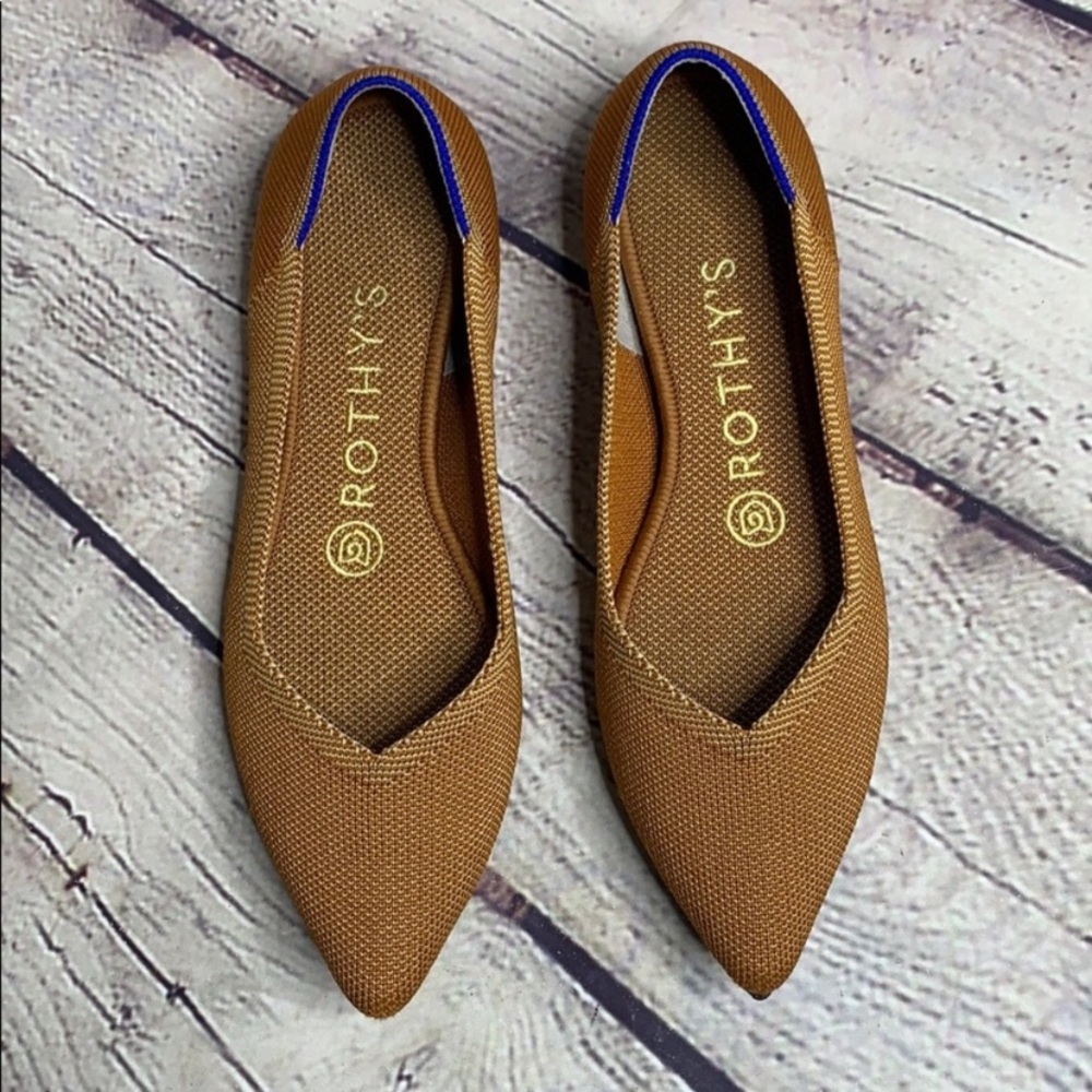 Fawn colored Rothy’s.